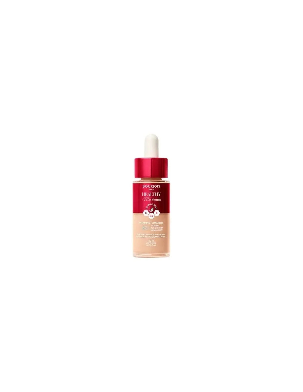 Bourjois Healthy Mix – Serum Foundation Base De Maquillaje 53w-Light Beige Unisex, 30 ml