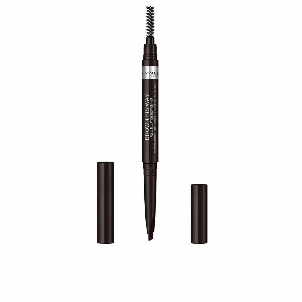 Rimmel London Brow This Way Lápiz De Cejas 04-Soft Black Unisex, 0,25 g