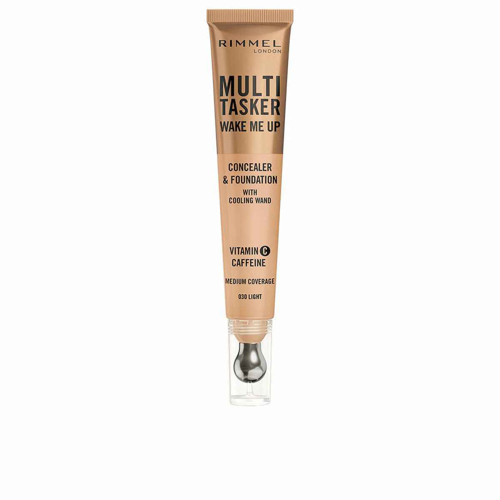 Rimmel London Multitasker Wake Me Up Corrector y Base De Maquillaje Light Unisex, 20 ml