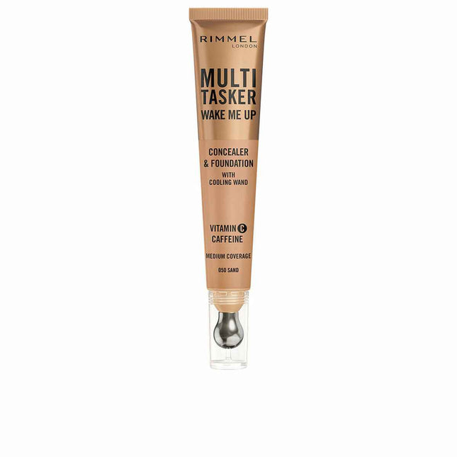 Rimmel London Multitasker Wake Me Up Corrector y Base De Maquillaje Sand Unisex, 20 ml