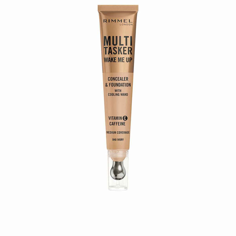 Rimmel London Multitasker Wake Me Up Corrector y Base De Maquillaje Ivory Unisex, 20 ml