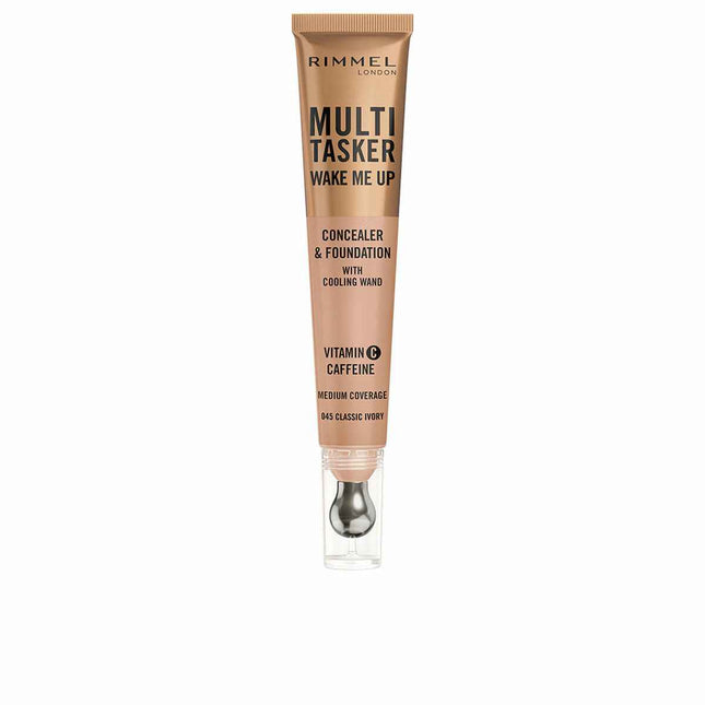 Rimmel London Multitasker Wake Me Up Corrector y Base De Maquillaje Classic Ivory Unisex, 20 ml
