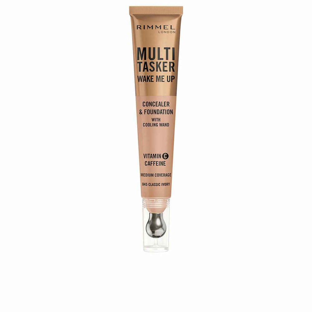 Rimmel London Multitasker Wake Me Up Corrector y Base De Maquillaje Classic Ivory Unisex, 20 ml