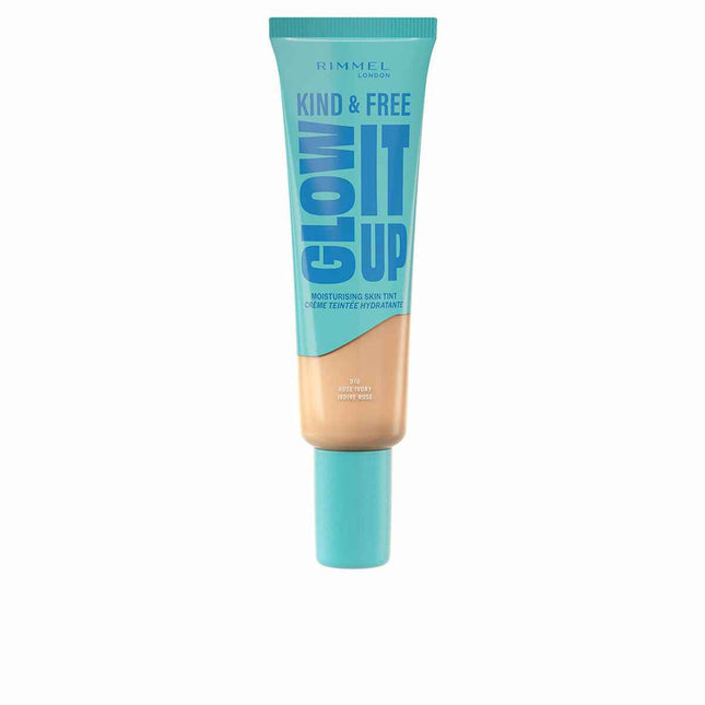 Rimmel London Kind y Free Glow It Up Base Líquida 010-Rose Ivory Unisex, 30 ml