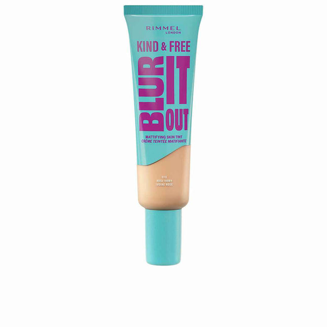 Rimmel London Kind y Free Blur It Out Base Efecto Mate 010-Rose Ivory Unisex, 30 ml