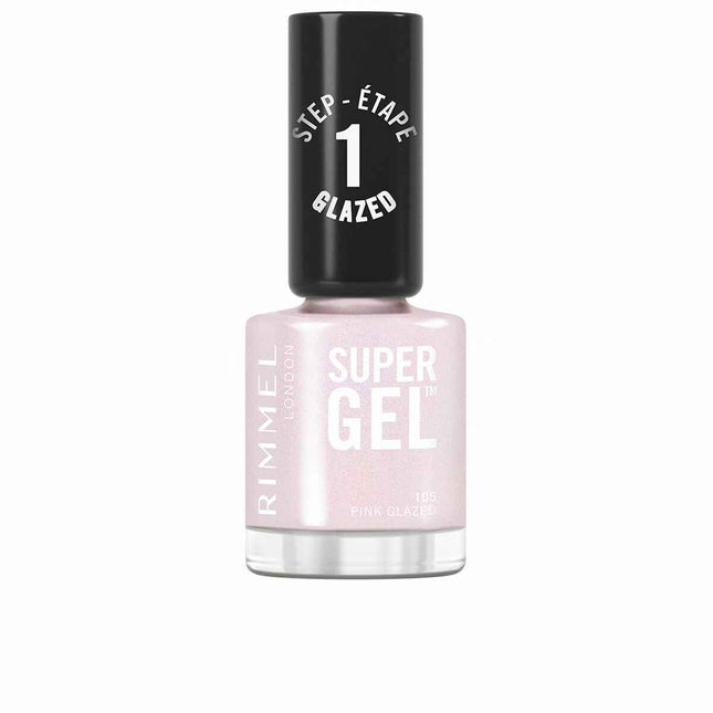Rimmel London Super – Gel Esmalte De Uñas 105-Pink Glazed Unisex, 12 ml