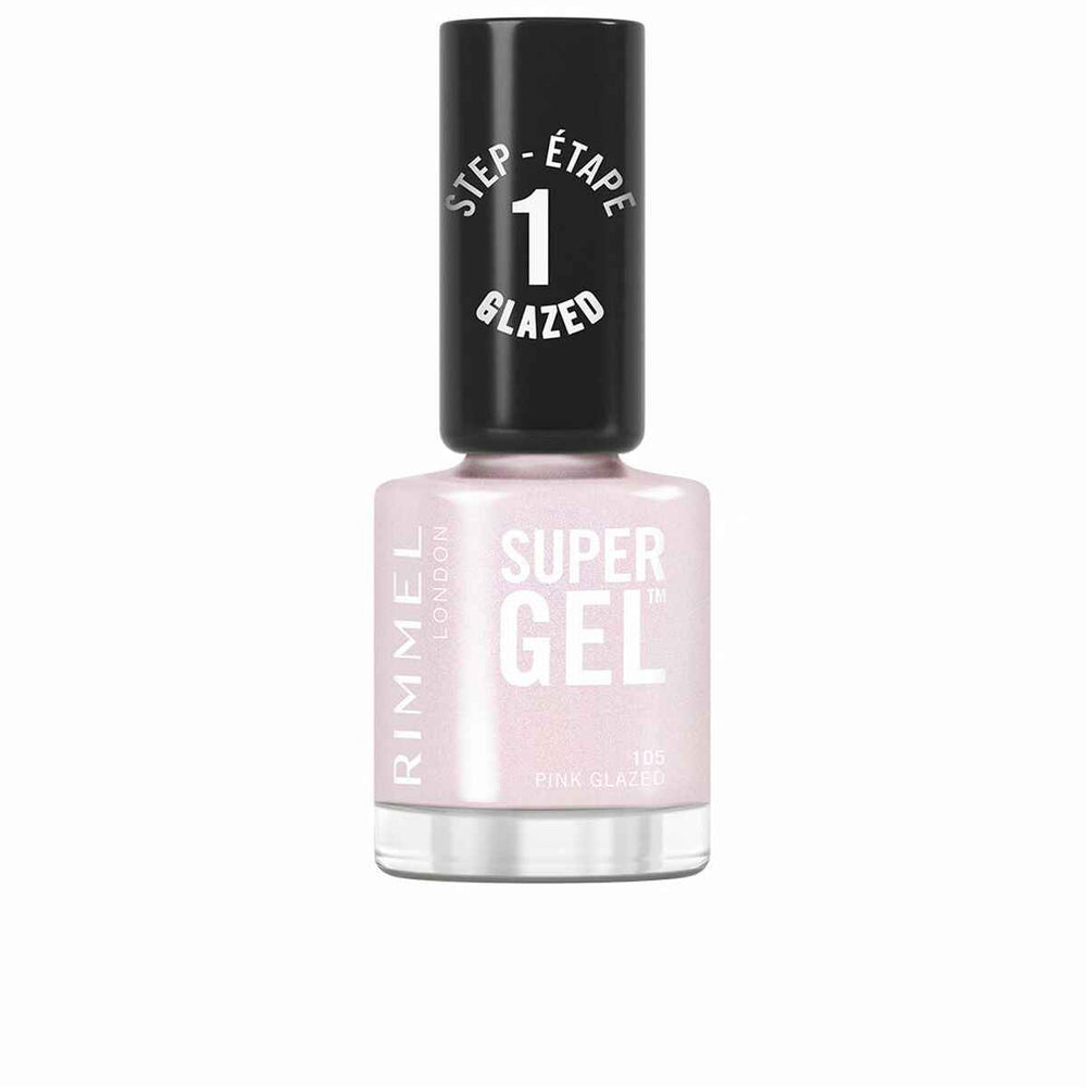 Rimmel London Super – Gel Esmalte De Uñas 105-Pink Glazed Unisex, 12 ml