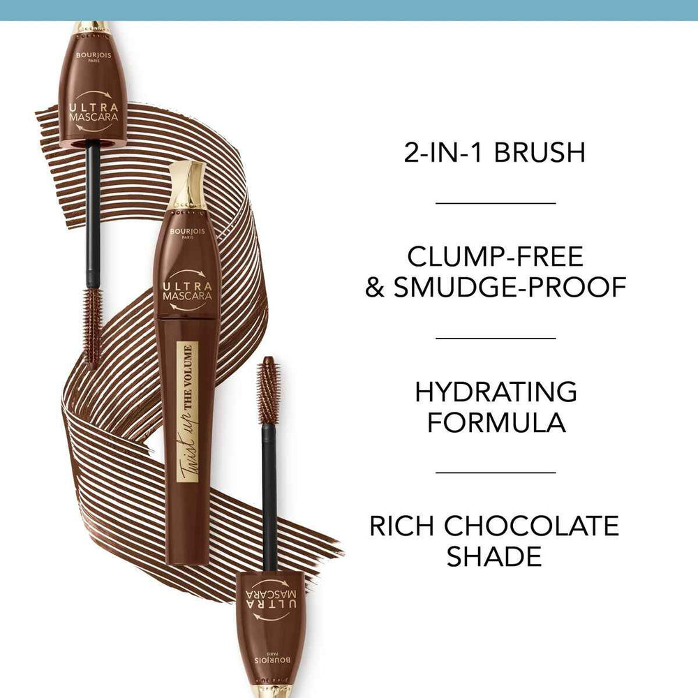 Bourjois Twist Up The Volume – Mascara 002-Brown Unisex, 8 ml