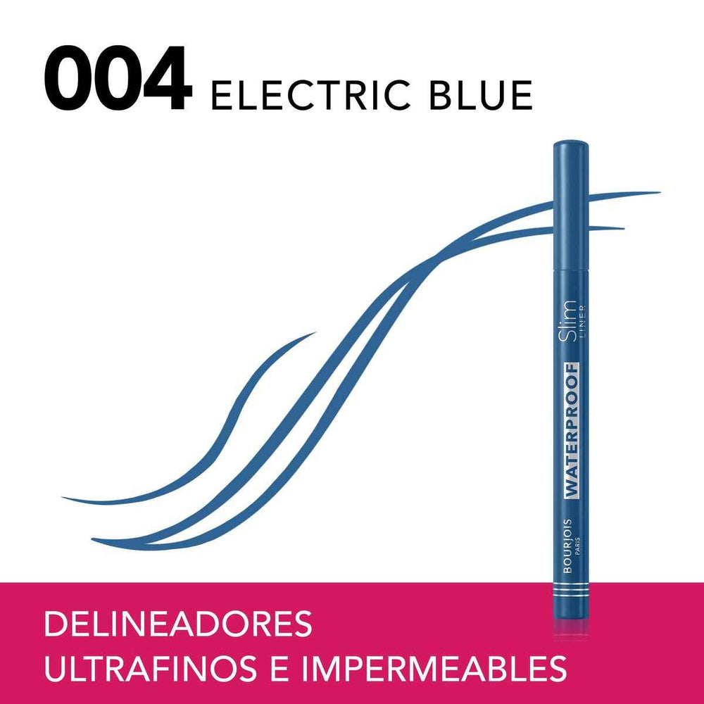 Bourjois Slim Liner Delineador De Ojos Waterproof 004-Blue Electric 1 U