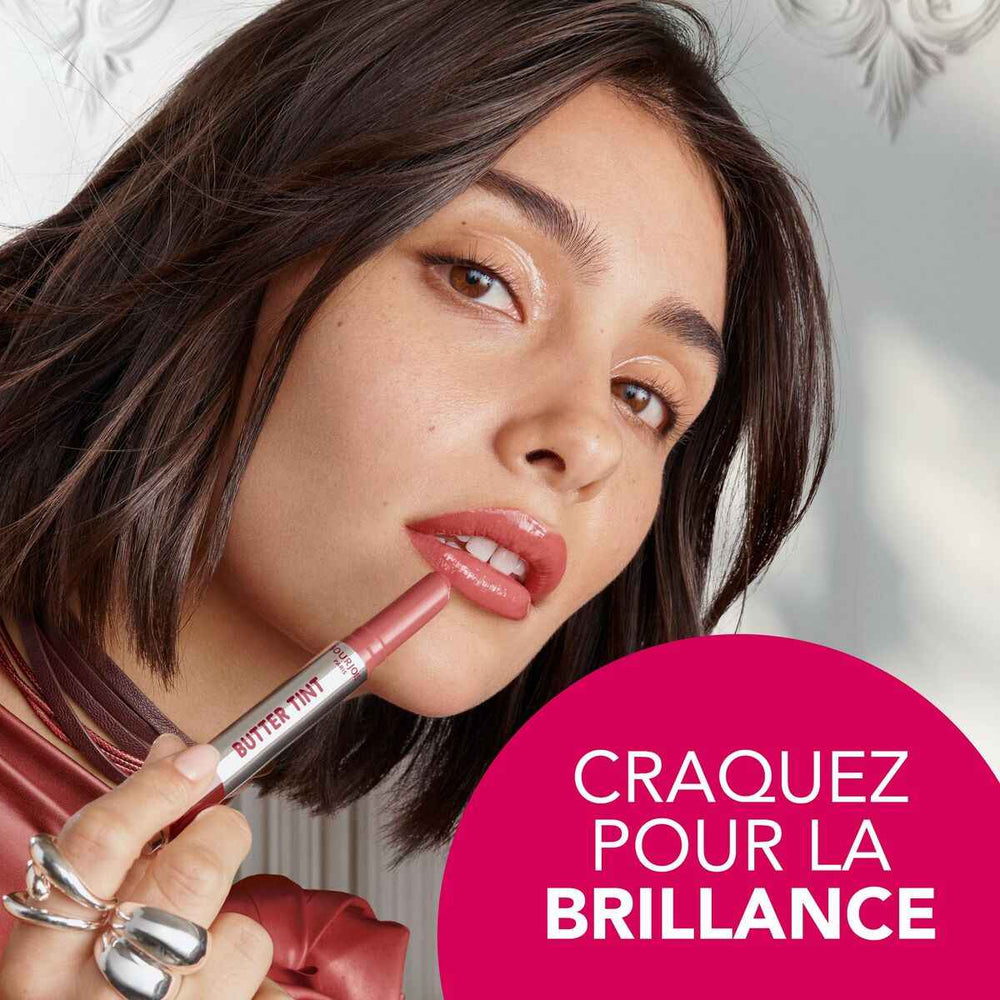 Bourjois Butter Tint Lip Glaze Bálsamo Labial 01-Rose Fondant Unisex, 2 g