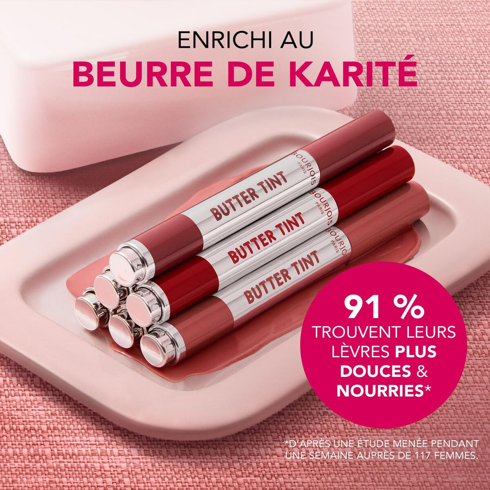 Bourjois Butter Tint Lip Glaze Bálsamo Labial 01-Rose Fondant Unisex, 2 g