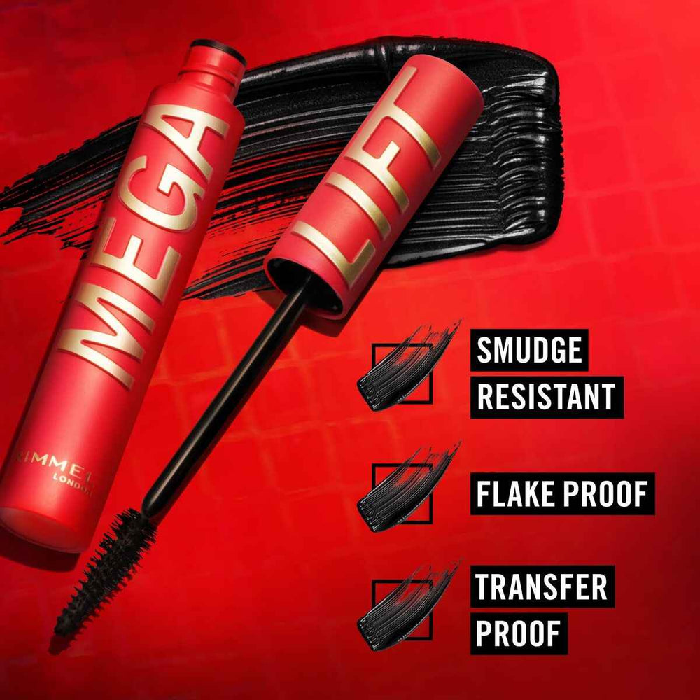 Rimmel London Thrill Seeker Megalift Máscara De Pestañas 001-Black, 12,5 ml