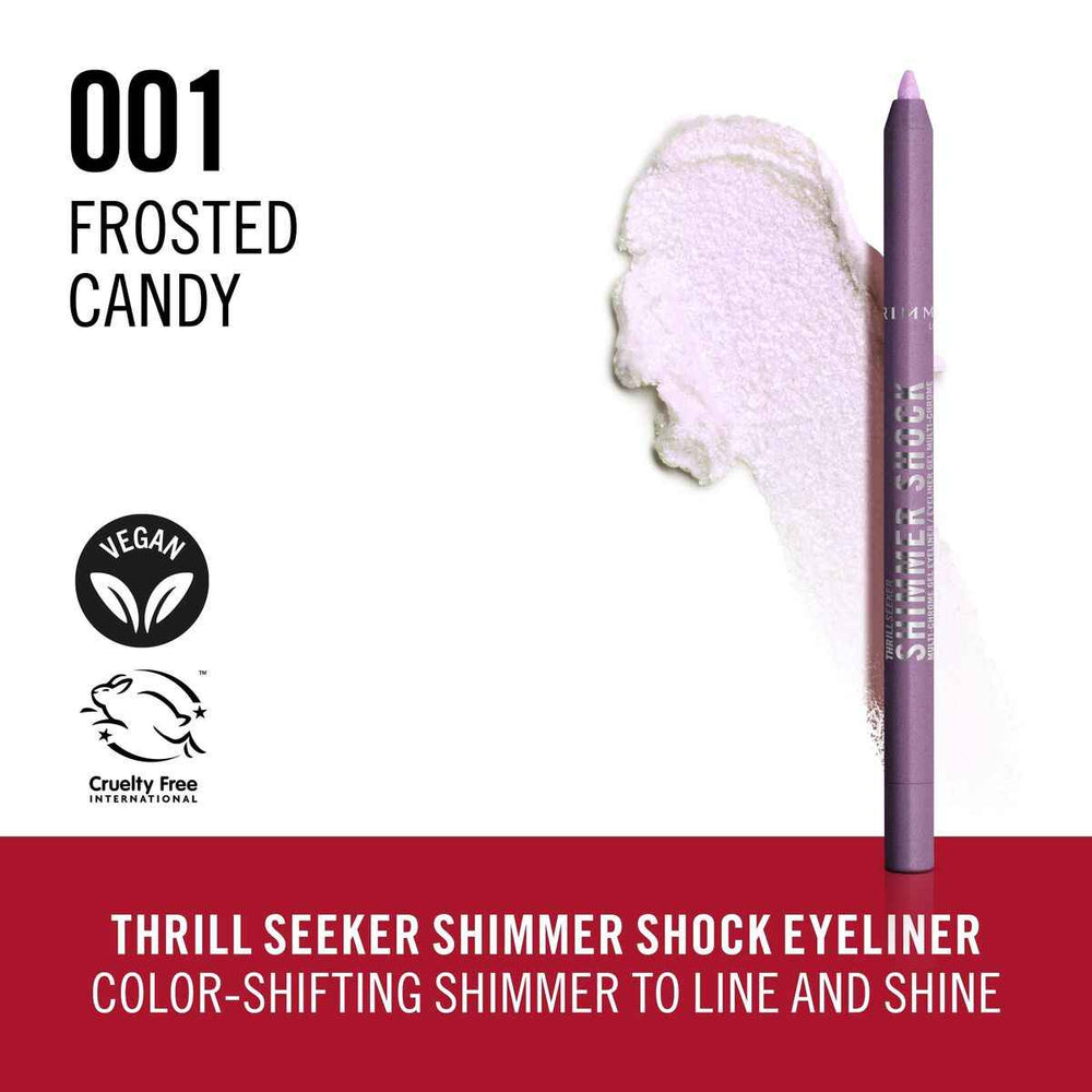 Rimmel London Shimmer Shock Delineador De Ojos 1-Frosted Candy, 1,2 g