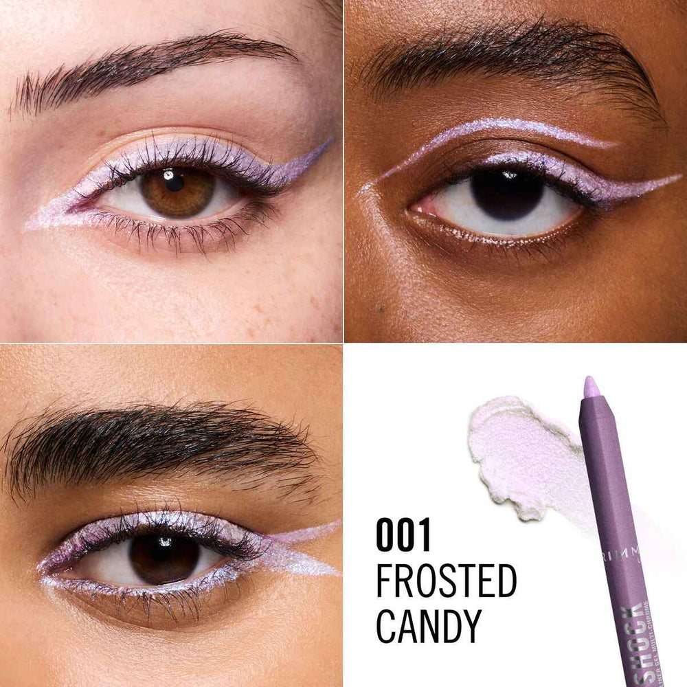 Rimmel London Shimmer Shock Delineador De Ojos 1-Frosted Candy, 1,2 g