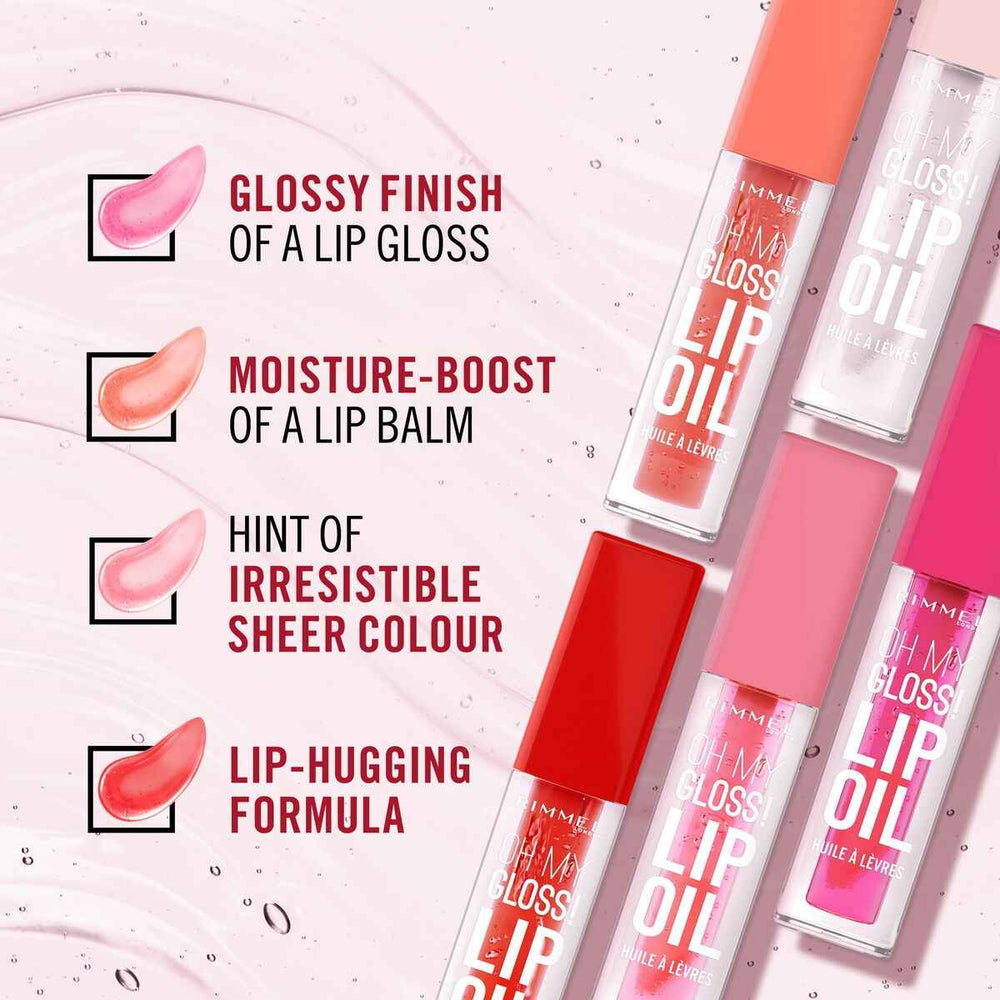 Rimmel London Oh My Gloss! Brillo Labial 08-Deep Cherry Unisex, 4,5 ml