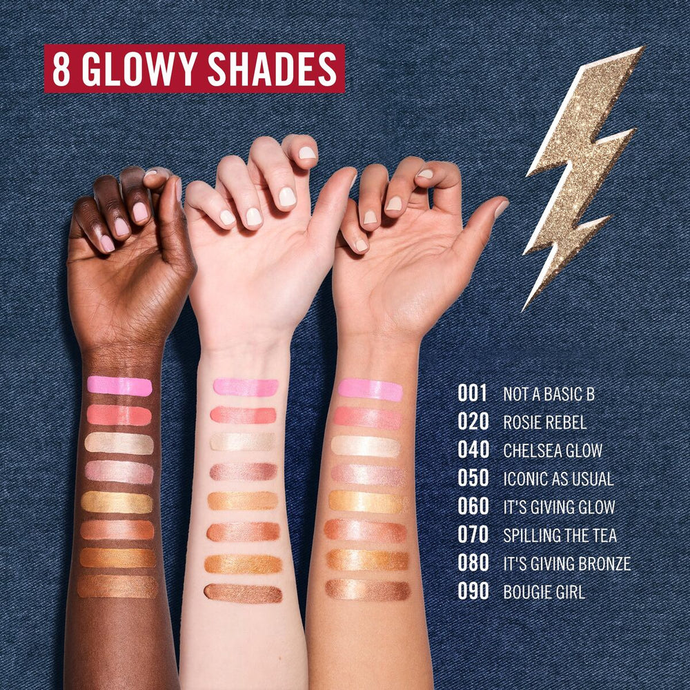 Rimmel London Multi Tasker Turbocharged Iluminador Líquido 002-Rosy Rebel, 10 ml