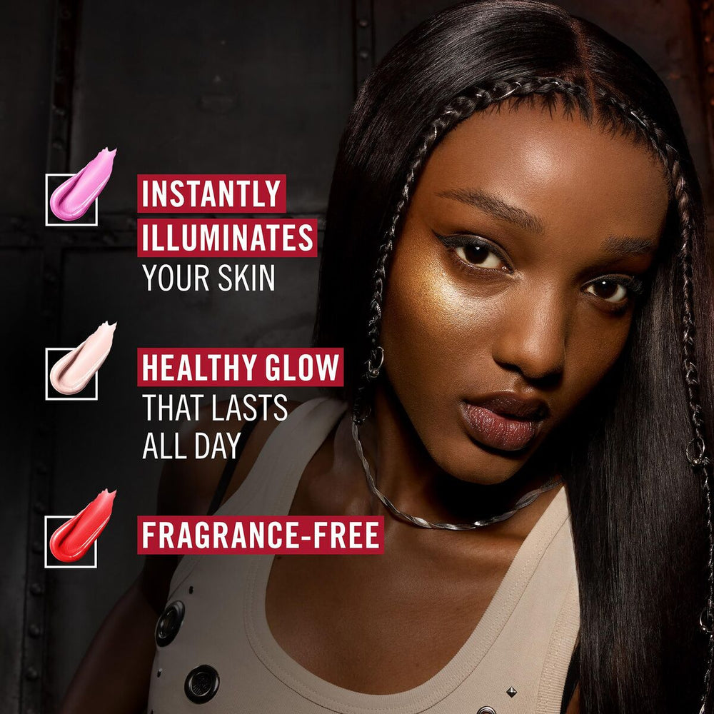 Rimmel London Multi Tasker Turbocharged Iluminador Líquido 002-Rosy Rebel, 10 ml