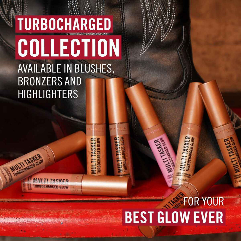 Rimmel London Multi Tasker Turbocharged Iluminador Líquido 001-Not A Basic B, 10 ml
