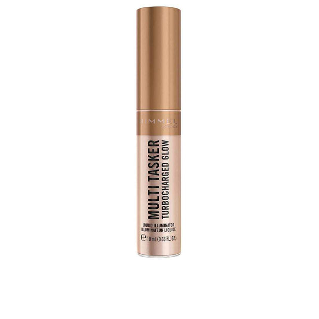 Rimmel London Multi Tasker Turbocharged Iluminador Líquido 004-Chelsea Glow, 10 ml