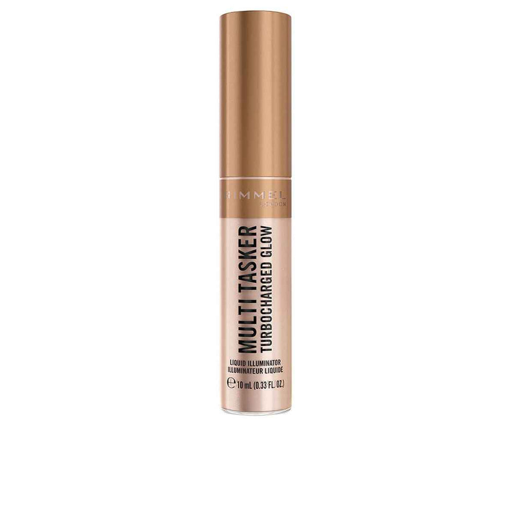 Rimmel London Multi Tasker Turbocharged Iluminador Líquido 004-Chelsea Glow, 10 ml