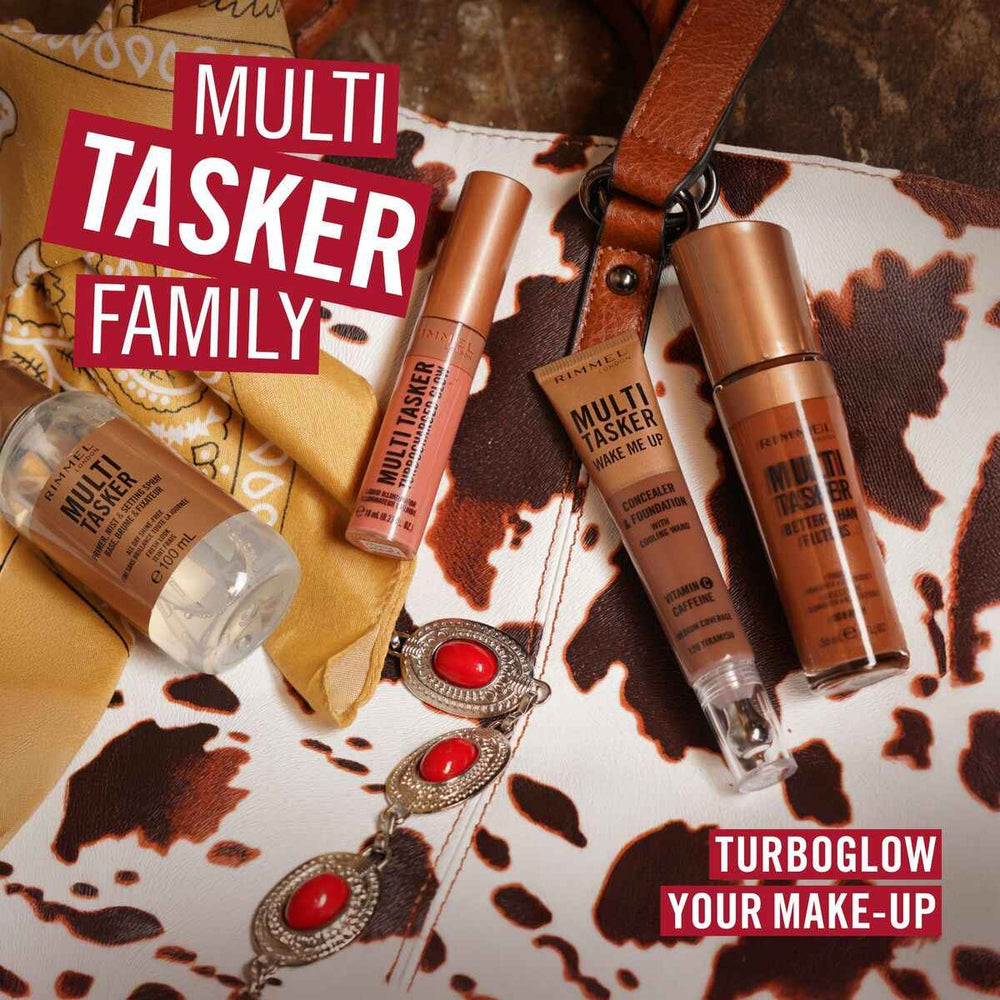 Rimmel London Multi Tasker Turbocharged Iluminador Líquido 008-It's Giving Bronze, 10 ml