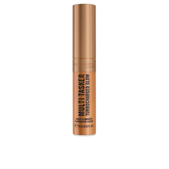 Rimmel London Multi Tasker Turbocharged Iluminador Líquido 008-It's Giving Bronze, 10 ml