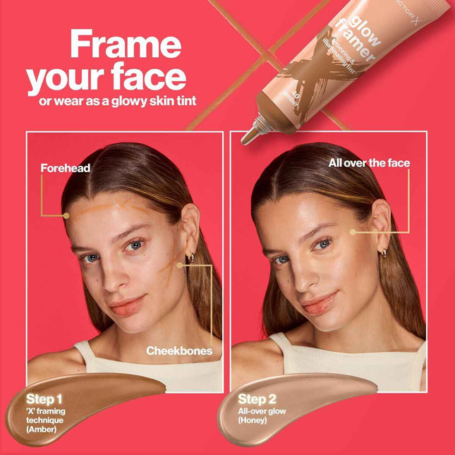 MAX Factor Glow Framer Tinte Bronceador e Iluminador 20-Honey, 30 ml