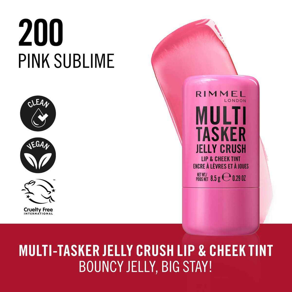 Rimmel London Multitasker Jelly Crush Colorete y Pintalabios En Stick 150-Red Pepper Unisex, 8,5 g