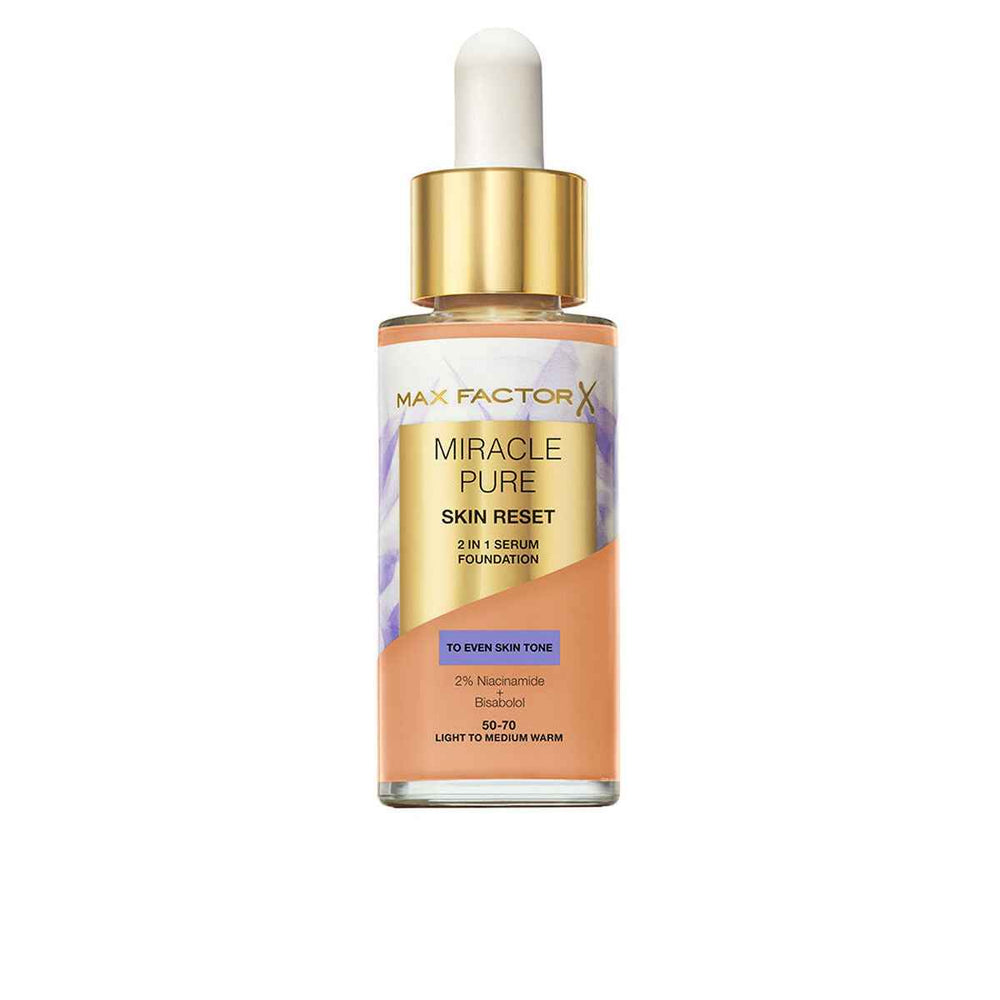 MAX Factor Miracle Pure Sérum Renovador 2 En 1 Light Medium Warm Unisex, 30 ml