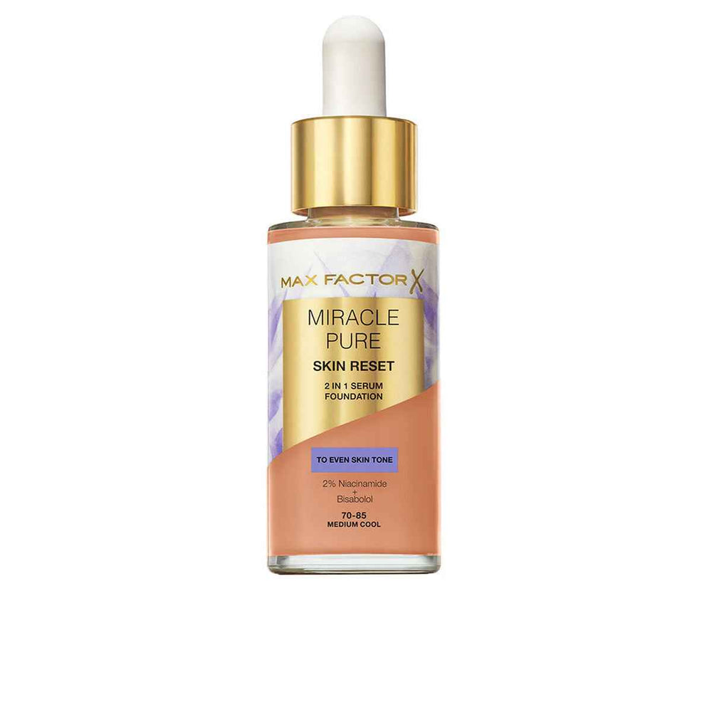 MAX Factor Miracle Pure Sérum Renovador 2 En 1 Medium Cool Unisex, 30 ml