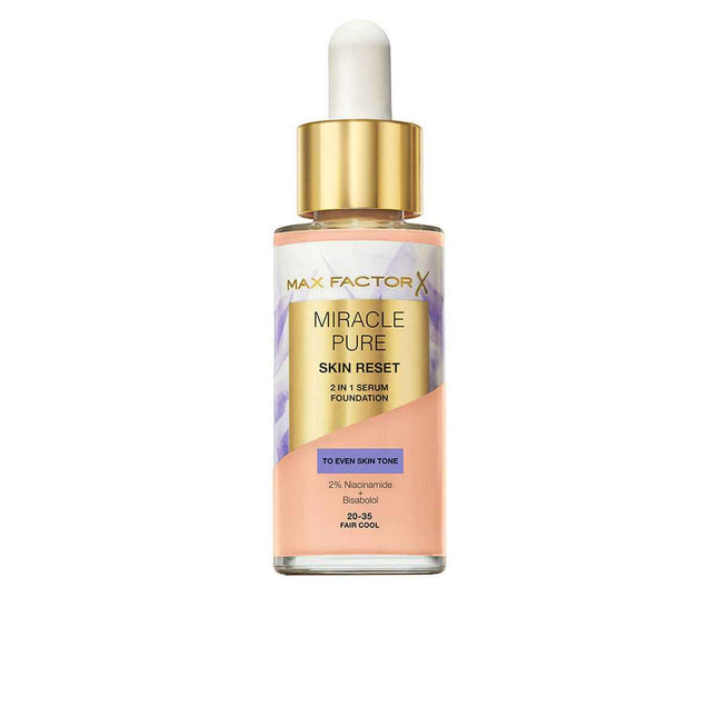 MAX Factor Miracle Pure Sérum Renovador 2 En 1 Fair Cool Unisex, 30 ml