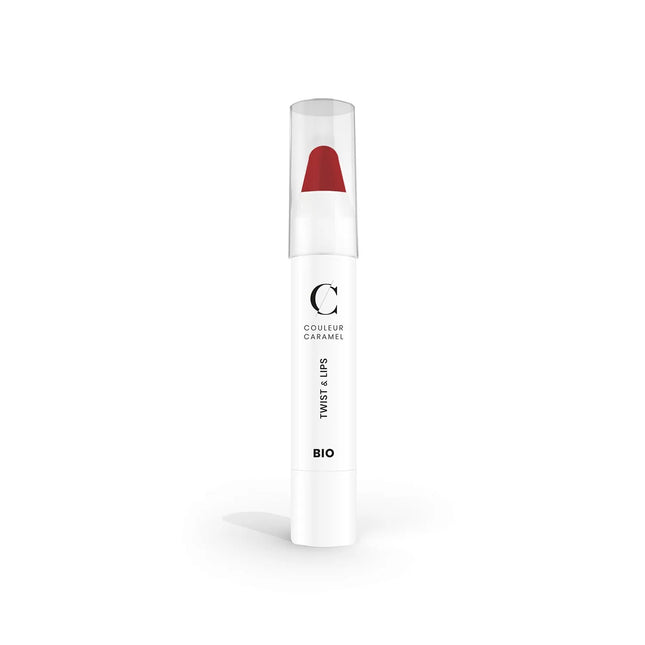 Couleur Caramel Twist y Lips Barra De Labios 405 Matt Red Unisex, 1 Units