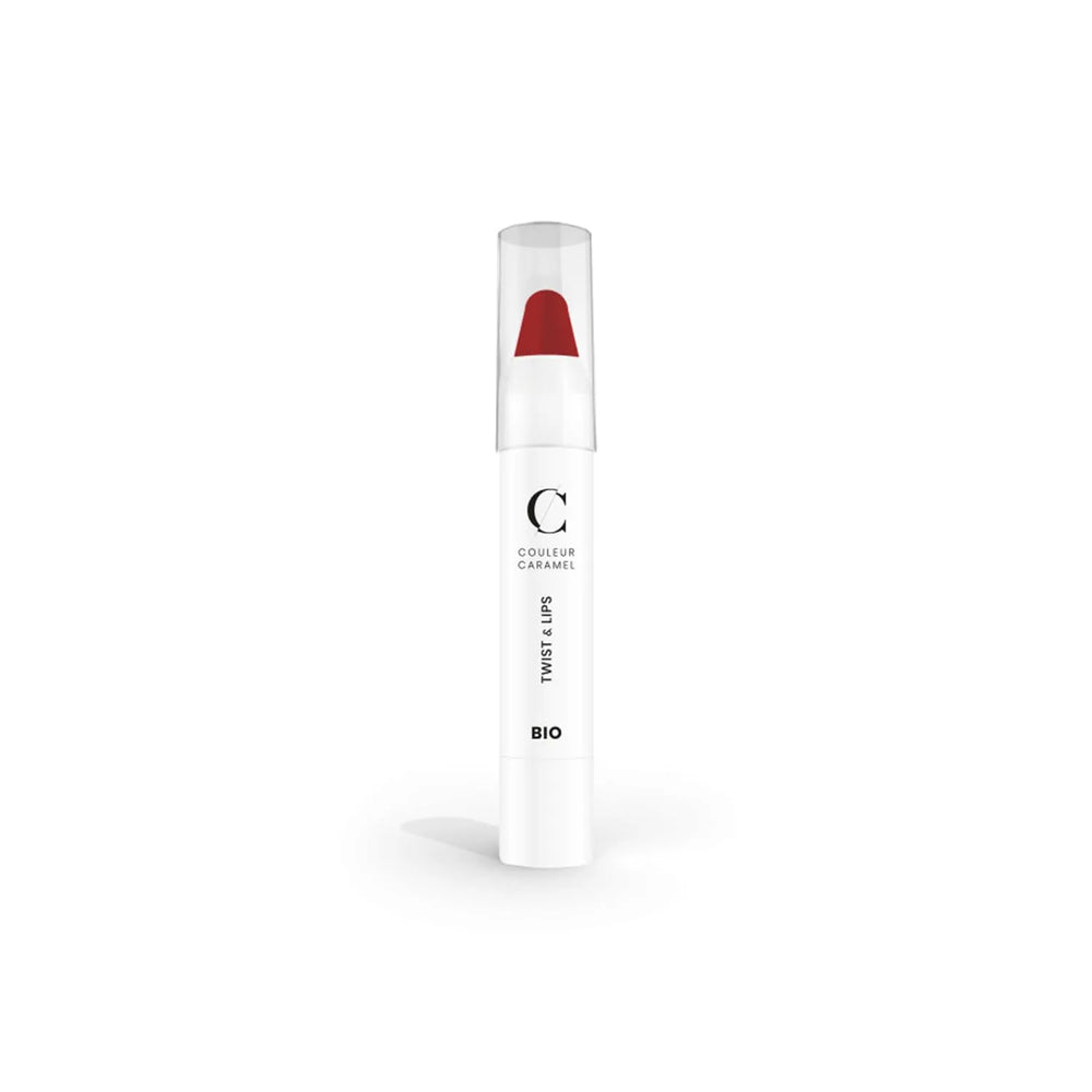 Couleur Caramel Twist y Lips Barra De Labios 407 Glossy Red Unisex, 1 Units