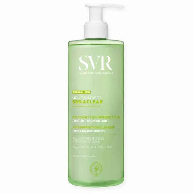 SVR Sebiaclear – Gel Moussant Unisex, 400 ml