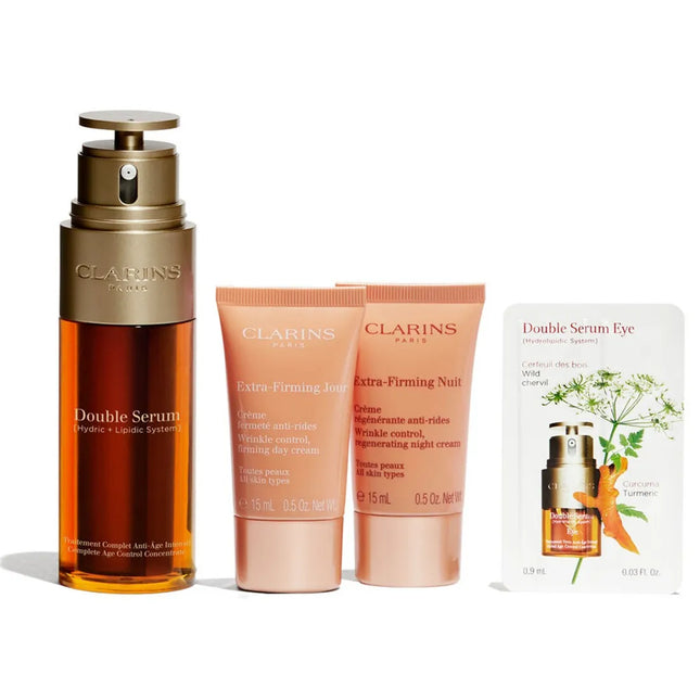 Set Clarins Doble – Serum 50 ml Extra Firm 15 ml Noche 15 ml@ Unisex