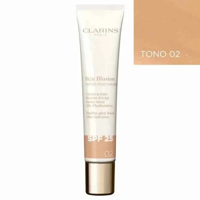 Clarins Skin Illusion Tinted Moisturizer Spf25 02 Unisex, 40 ml