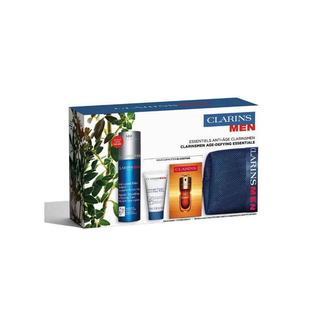Clarins Men – Gel Crema Antiedad y Firmeza Estuche 4 Piezas Unisex