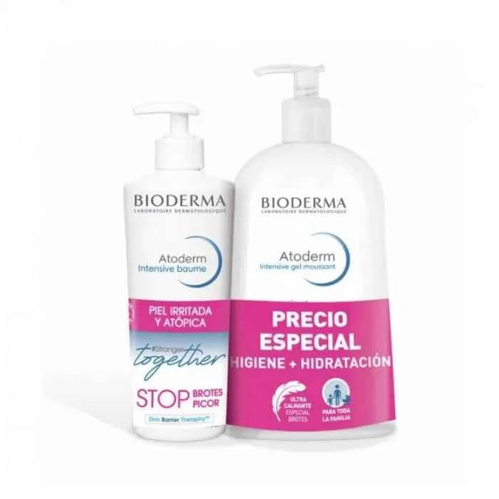 Bioderma Atoderm Intensive Baume 500 ml+Atoderm Intensive – Gel Moussant 1000 ml Unisex, Set 2 Pieces