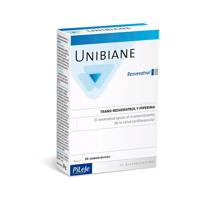 Pileje Unibiane Resveratrol, 30 capsules