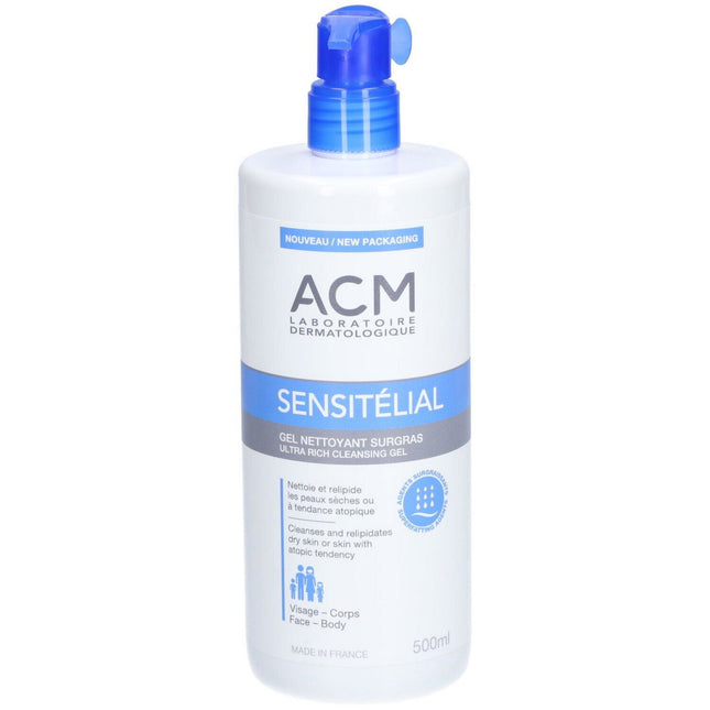 Laboratoire ACM Sensitelial Cleansing – Shower Gel Unisex, Very Dry To Potentially Atopic Sensitive Skin, 500 ml