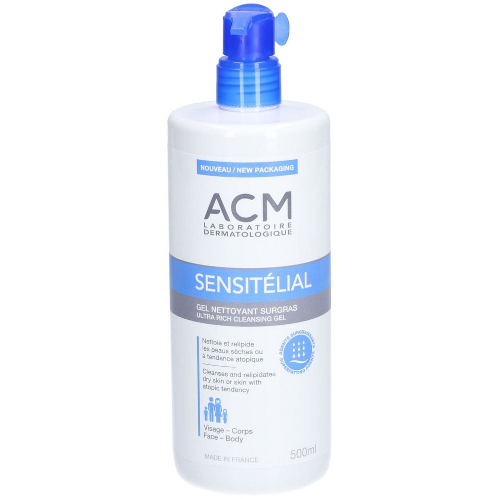 Laboratoire ACM Sensitelial Cleansing – Shower Gel Unisex, Very Dry To Potentially Atopic Sensitive Skin, 500 ml