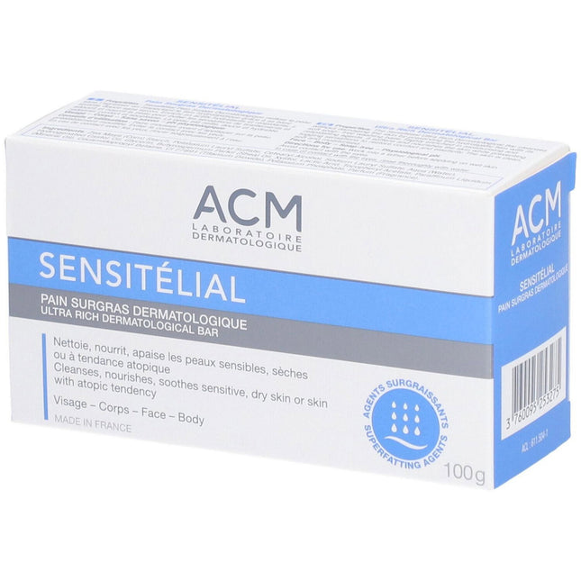 Laboratoire ACM Sensitelial Nourishing – Cleansing Bar for Women, For Face & Body, 100 g