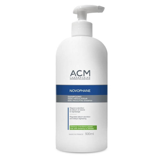 Laboratoire ACM Novophane – Hair Treatment Shampoo for Women, For Regulation Of Excessive Sebum, For Oily Hair, 500 ml