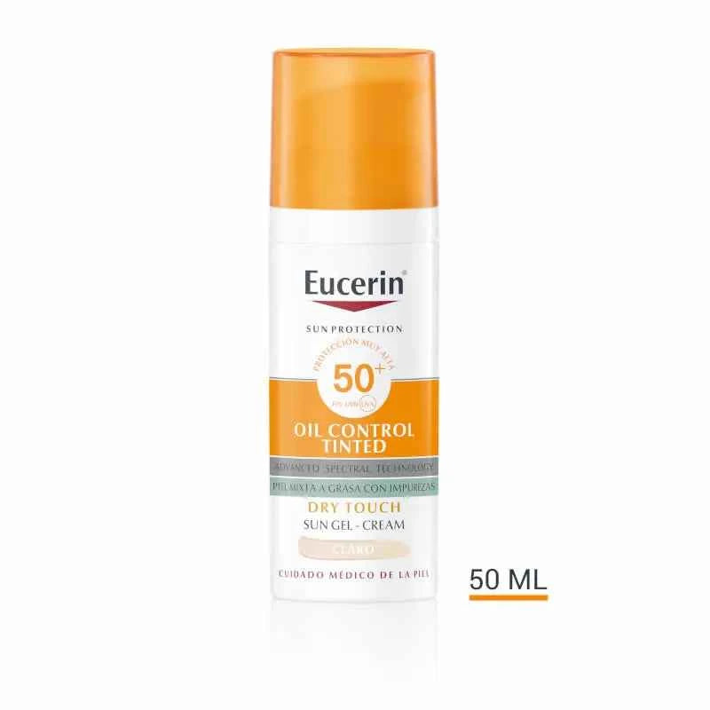 Eucerin Oil Control Dry Touch – Gel Crema SPF50+ Tinted Light Unisex, 50 ml