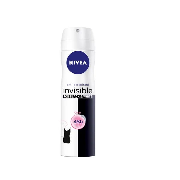 Nivea Invisible For Black And White Clear – Spray Unisex, 200 ml
