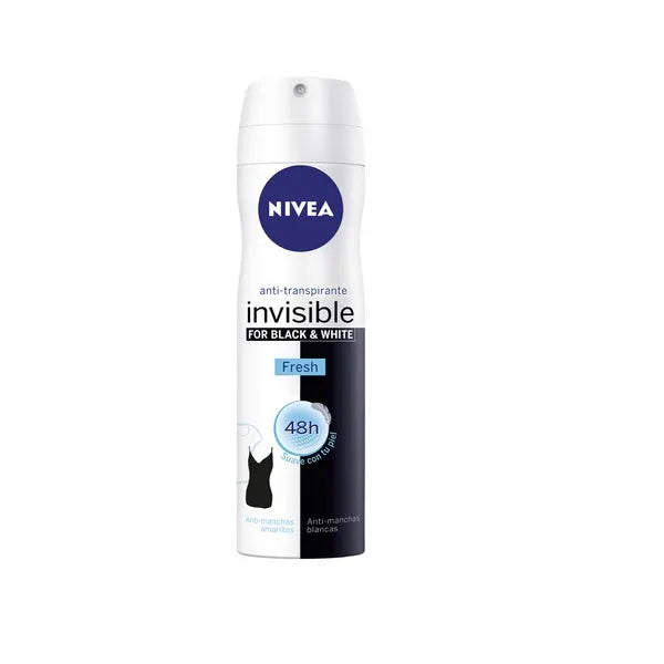 Nivea Invisible White And Black Fresh – Spray Unisex, 200 ml