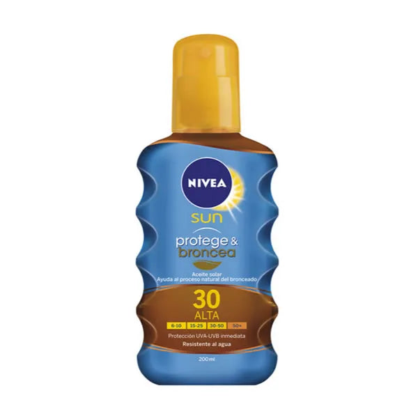 Nivea Sun Protect And Bronze Tan Activating Protecting Oil Spf30 Unisex, 200 ml
