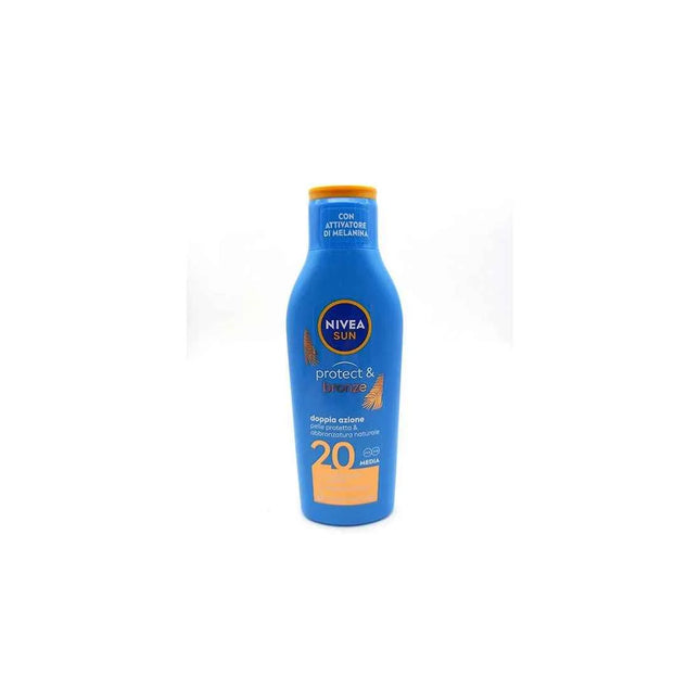 Nivea Sun Protege y Broncea Leche Solar Spf20 Unisex, 200 ml