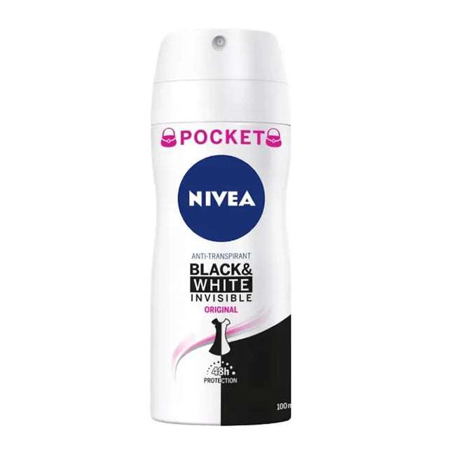 Nivea Black & White Invisible Original – Deodorant Spray Unisex, 100 ml