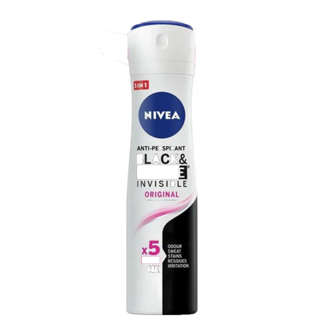 Nivea Black y White Desodorante Original 150 ml – Spray Unisex